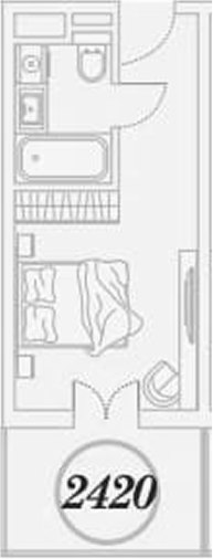 Студия квартира, 26.3 м² в ЖК ГК Сан Гарден Хотел&СПА — фото 2