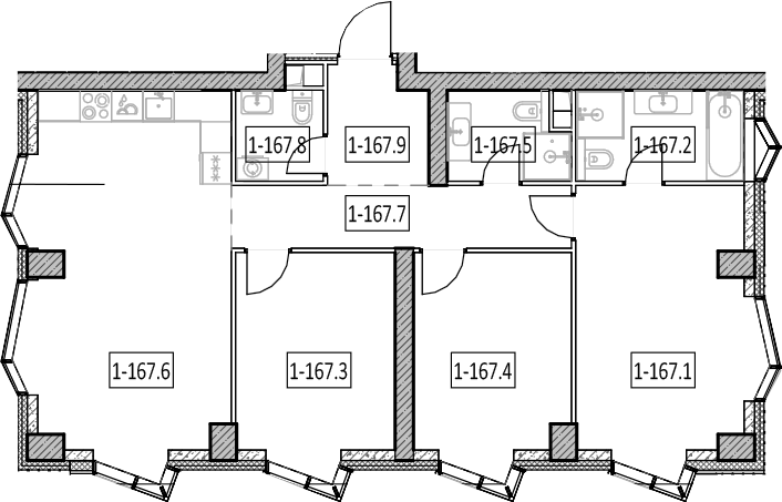 4+ комнаты, 92.8 м², 15/57 этаж, ЖК «Айс Тауэрс»