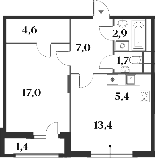 2-комн. Миниполис 8 Кленов