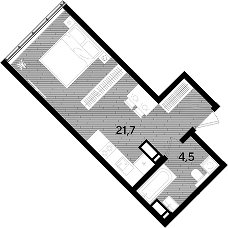 Студия квартира, 26.2 м² в ЖК DОГМА ПАРК — фото 2
