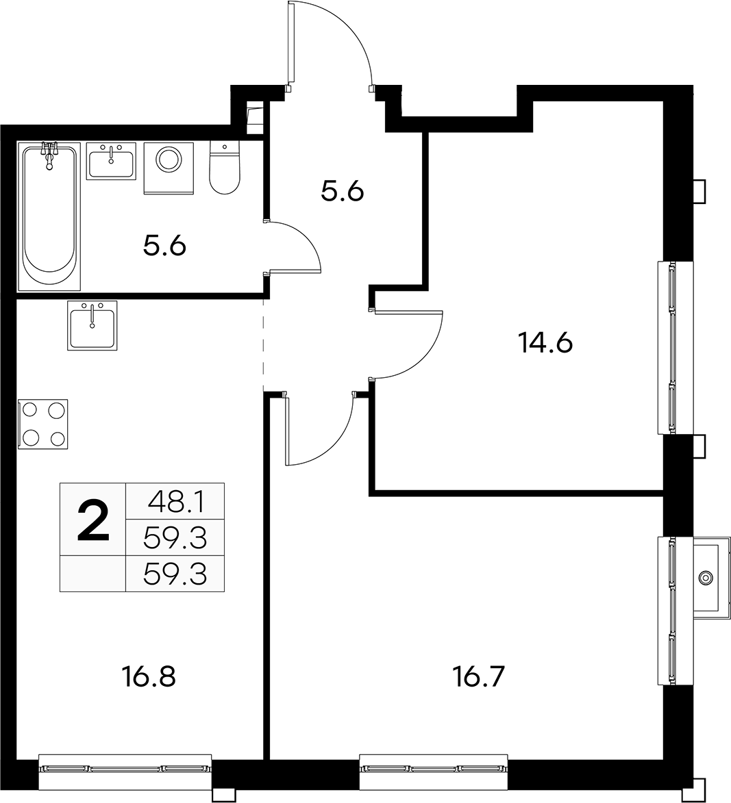 3-комн. Куркино 15