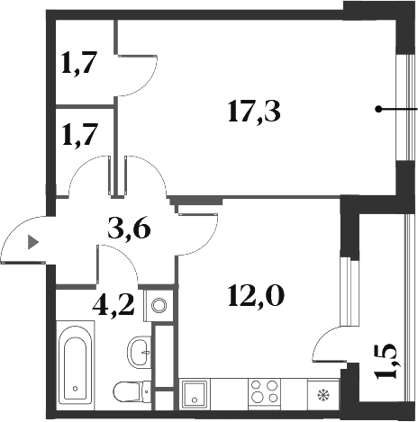 1-комн. Миниполис 8 Кленов