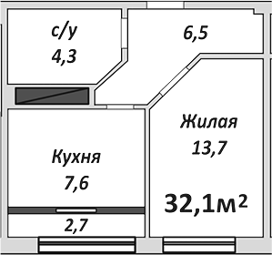 1-комн. Европейский