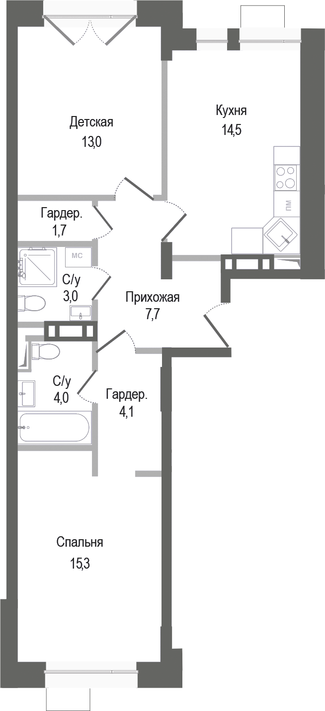 2-комн. Киноквартал