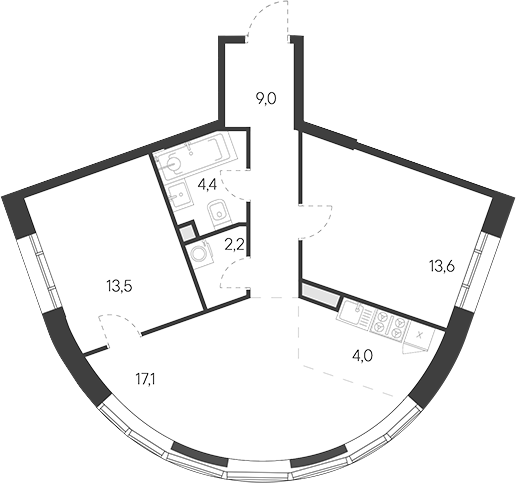 3-комн. Родина Переделкино