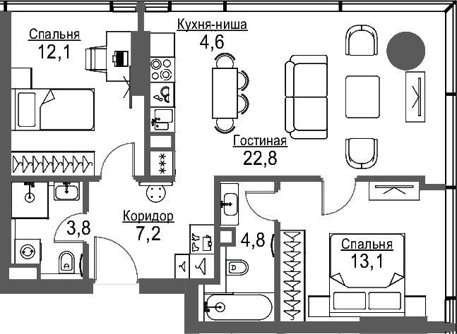 4-комн. Слава