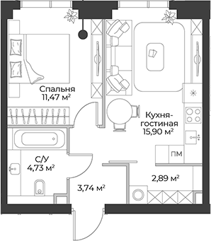 2-комн. Гранд Фили