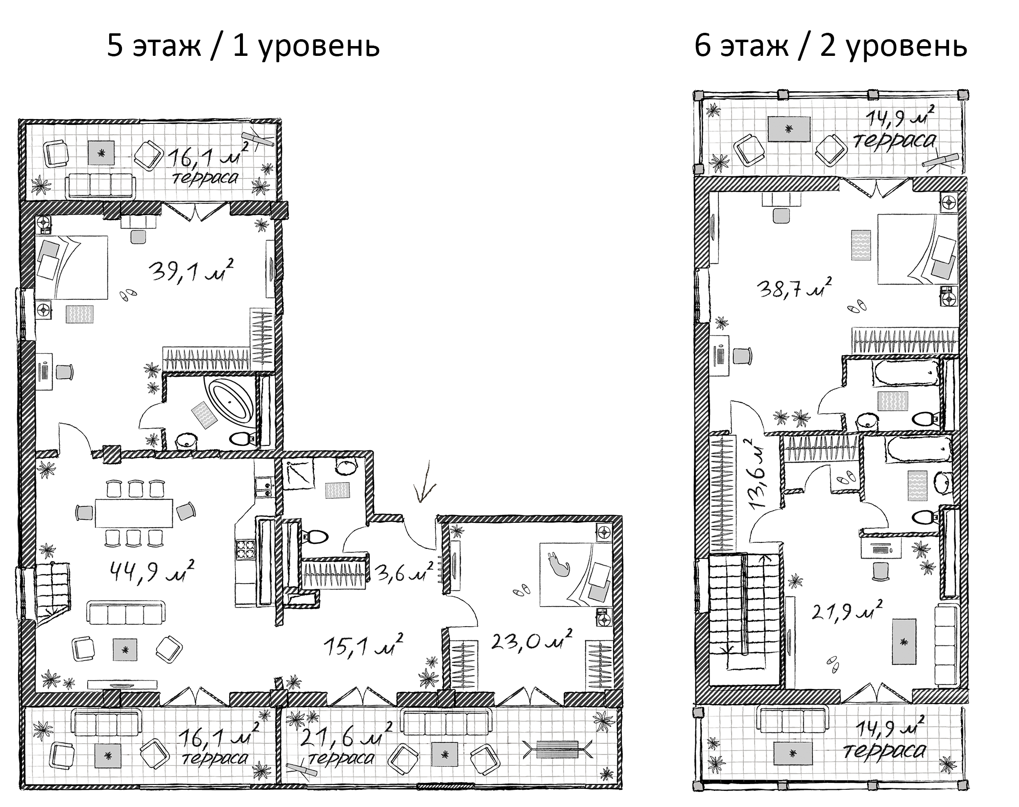 4+ комнаты, 232.2 м², 5/6 этаж, ЖК «Сады морей»