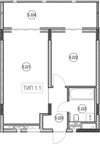2-комн. квартира, 40.7 м² в ЖК ГК Сан Гарден Хотел&СПА — фото 2