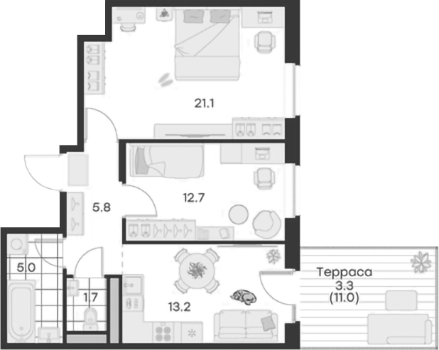 2-комн. Михалевич