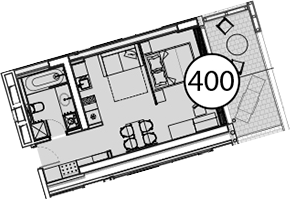 Студия, 47.7 м², 6/9 этаж, ЖК «Гостиничный комплекс Поляна Пик»