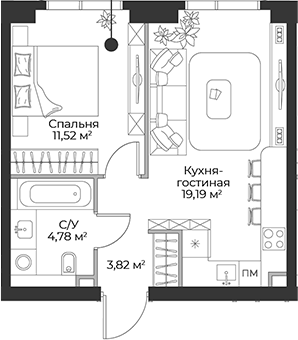 2-комн. Гранд Фили