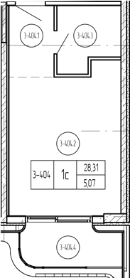 Студия квартира, 31.44 м² в ЖК Лучи — фото 2