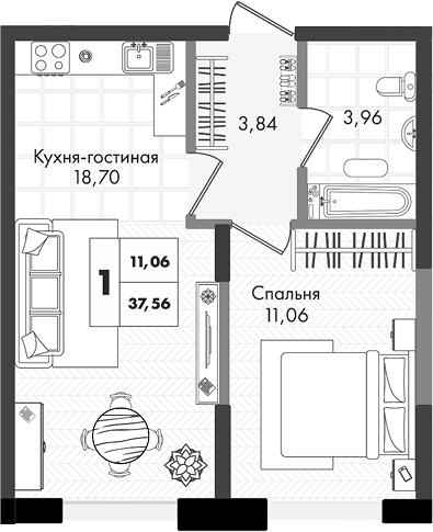2-комн. Зеленая территория