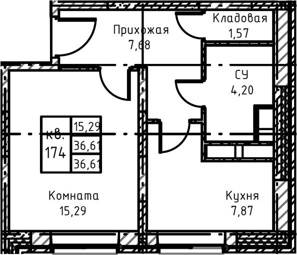 1-комн. Высокий Берег