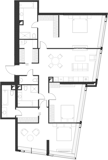 Студия, 148.92 м², 77/85 этаж, ЖК «Дом Дау»