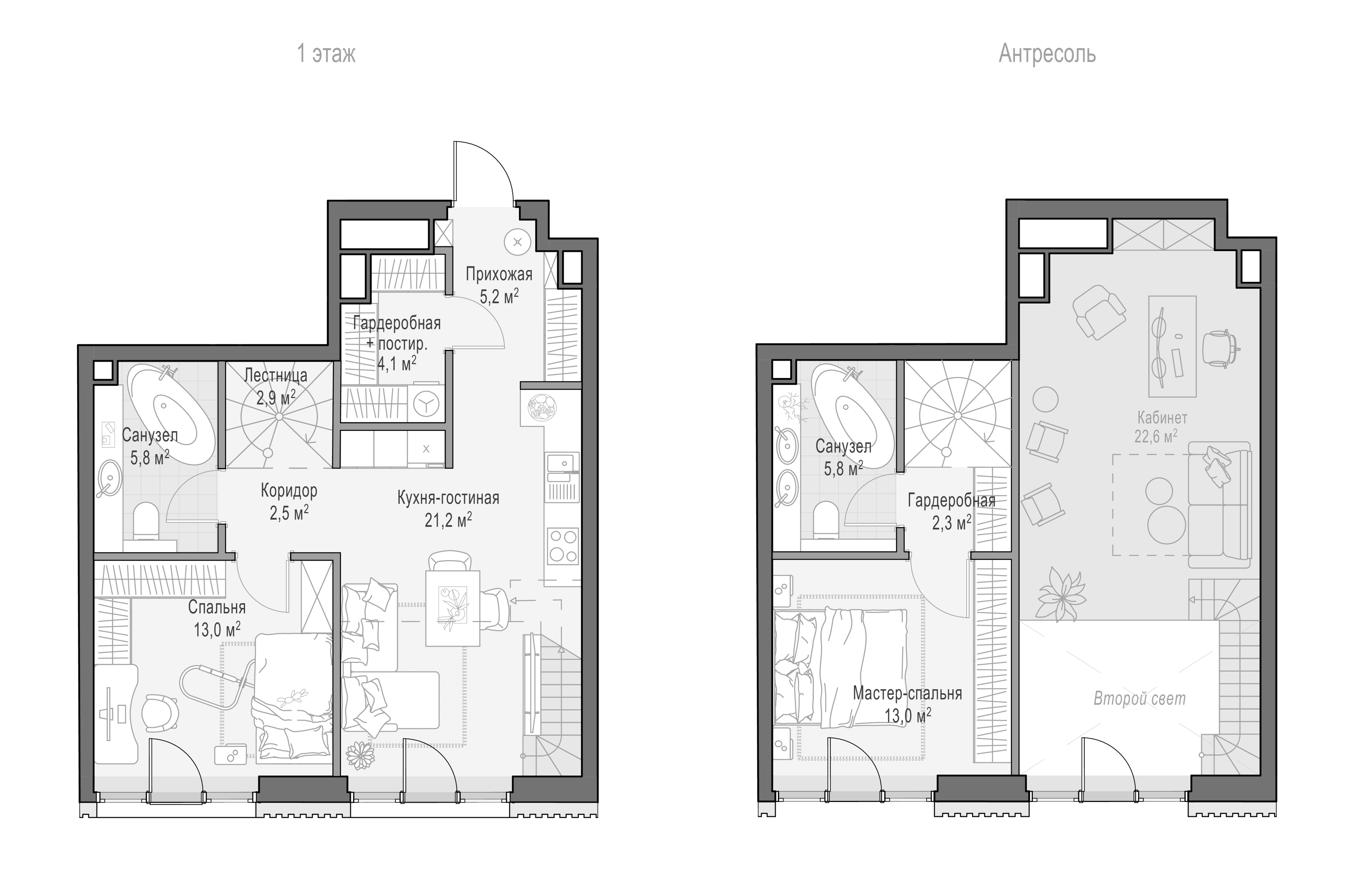 3-комн., 78.2 м², 7/11 этаж, ЖК «Квартал Тишинский бульвар»