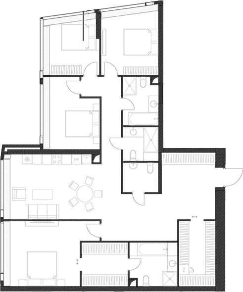 Студия, 158.52 м², 50/85 этаж, ЖК «Дом Дау»