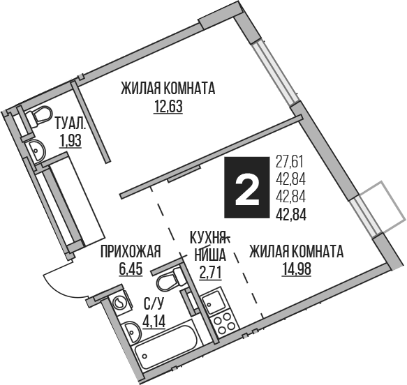 2-комн. Гранель Аникеевский