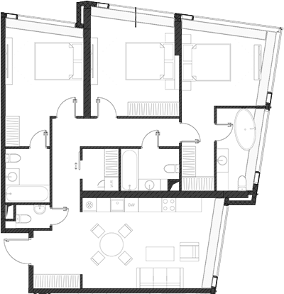 Студия, 111.63 м², 10/85 этаж, ЖК «Дом Дау»