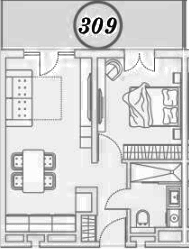 2-комн. квартира, 40.7 м² в ЖК ГК Сан Гарден Хотел&СПА — фото 2