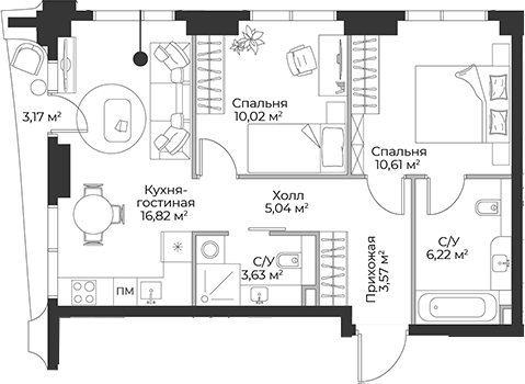 3-комн. Гранд Фили