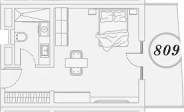 Студия квартира, 29.8 м² в ЖК ГК Сан Гарден Хотел&СПА — фото 2