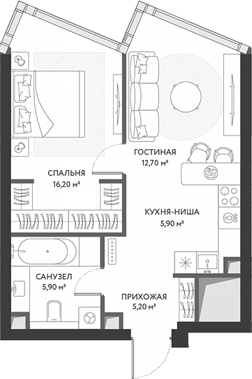 2-комн. ХАЙДАУТ