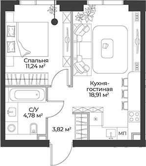 2-комн. Гранд Фили
