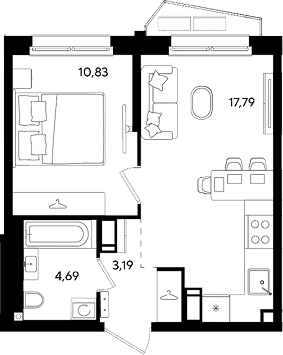 Продается 2-комн. квартира, 36.5 м²