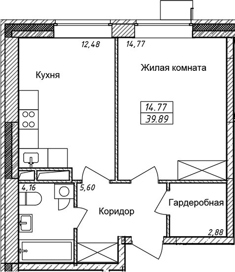 1-комн. Солнечный