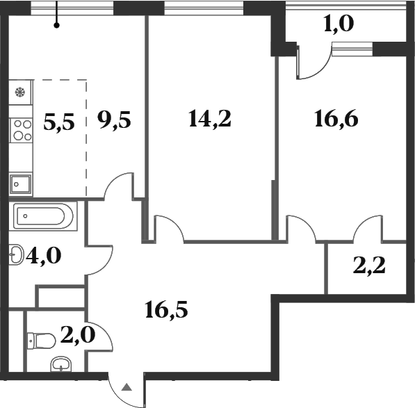 3-комн. Миниполис 8 Кленов