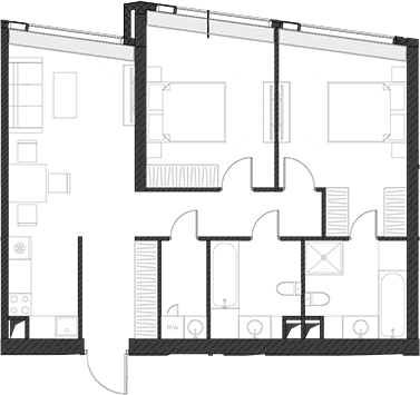Студия, 82.51 м², 79/85 этаж, ЖК «Дом Дау»
