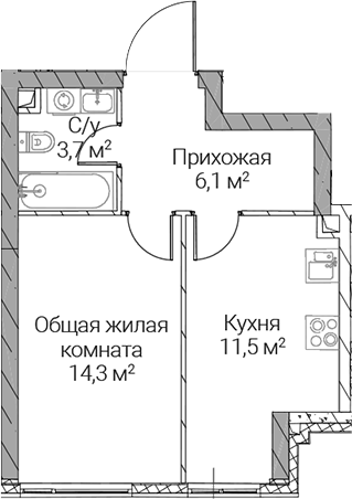 1-комн. СЕЗАР СИЛИКА