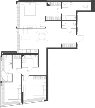 Студия, 123.06 м², 28/85 этаж, ЖК «Дом Дау»