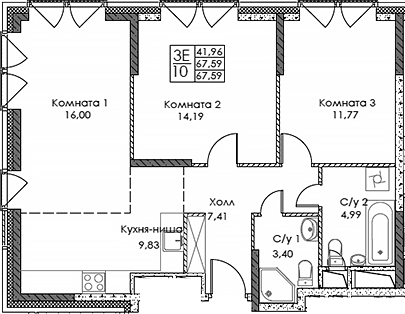 3-комн. ЭВОПАРК Сокольники
