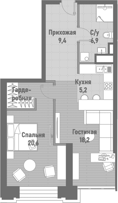 2-комн. Ренессанс