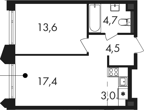 2-комн. Петровский Парк II