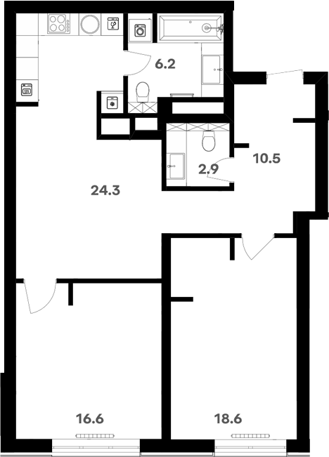 Студия, 80.3 м², 9/20 этаж, ЖК «RIVER HOUSE Щелково»