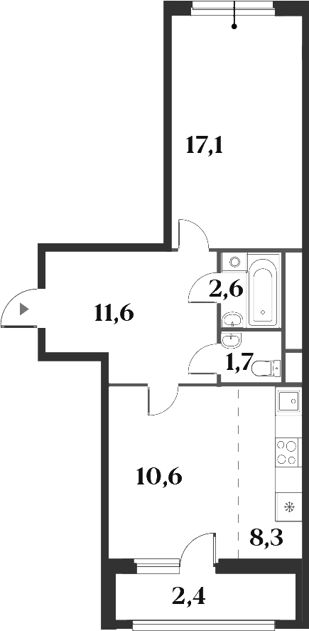 2-комн. Миниполис 8 Кленов