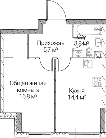 1-комн. СЕЗАР СИЛИКА
