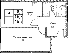 1-комн. Наметкин Тауэр