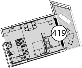 Студия, 56.3 м², 7/9 этаж, ЖК «Гостиничный комплекс Поляна Пик»