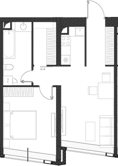 Студия, 53.67 м², 12/85 этаж, ЖК «Дом Дау»