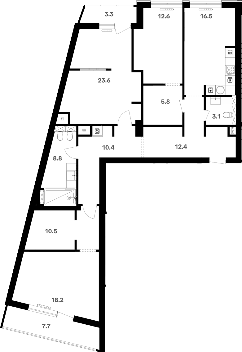 Студия, 126.9 м², 18/20 этаж, ЖК «RIVER HOUSE Щелково»