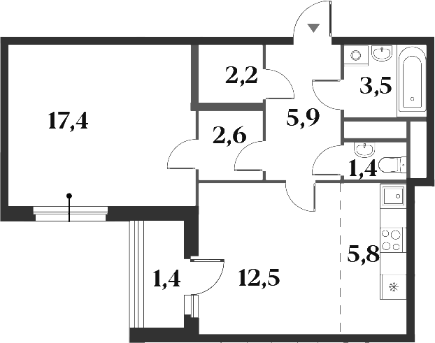 2-комн. Миниполис 8 Кленов