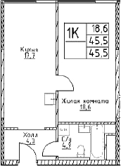 1-комн. Наметкин Тауэр