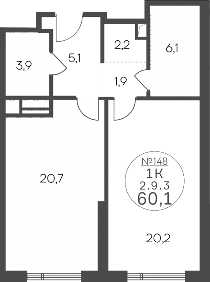 1-комн. Клубный квартал КРЫЛАТСКАЯ 33