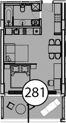 Студия, 54.8 м², 8/9 этаж, ЖК «Гостиничный комплекс Поляна Пик»