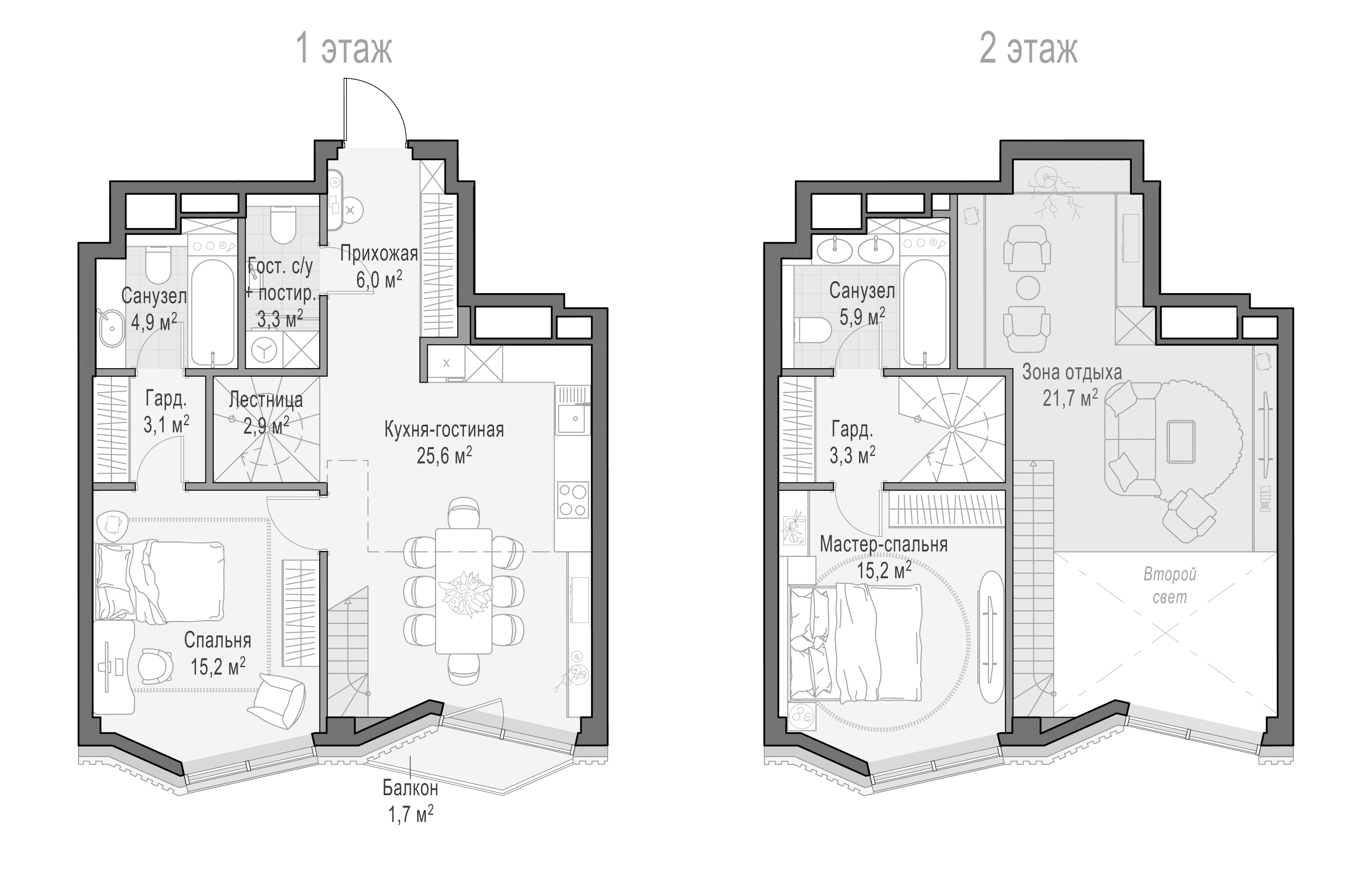 3-комн., 85.99 м², 9/15 этаж, ЖК «Квартал Тишинский бульвар»